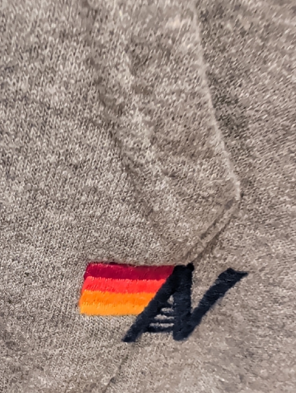Aviator Nation Heather Gray Full-Zip Hoodie with Lighting Design In The Back. - Picture 6 of 6